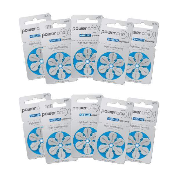 Power One Hearing Aid Batteries Size 675 Pack of 60-HearingDirect-brand_Power One,price_20€ - 29.99€,size_Size 675,type_Pack of 60