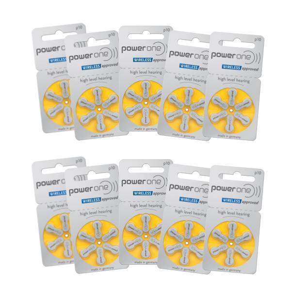 Power One Hearing Aid Batteries Size 10 Pack of 60-HearingDirect-brand_Power One,price_20€ - 29.99€,size_Size 10,type_Pack of 60