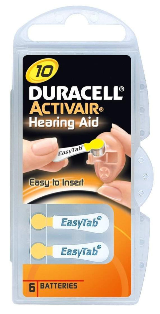 Duracell Activair Hearing Aid Batteries Size 10-HearingDirect-brand_Duracell,price,price_3€ - 3.99€,size_Size 10,type_Pack of 6