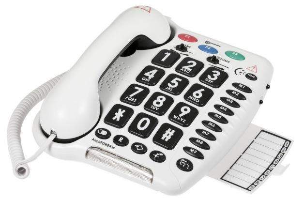 Geemarc Clearsound AmpliPower 50 White Telephone-HearingDirect-brand_Geemarc,type_Big Button Phones