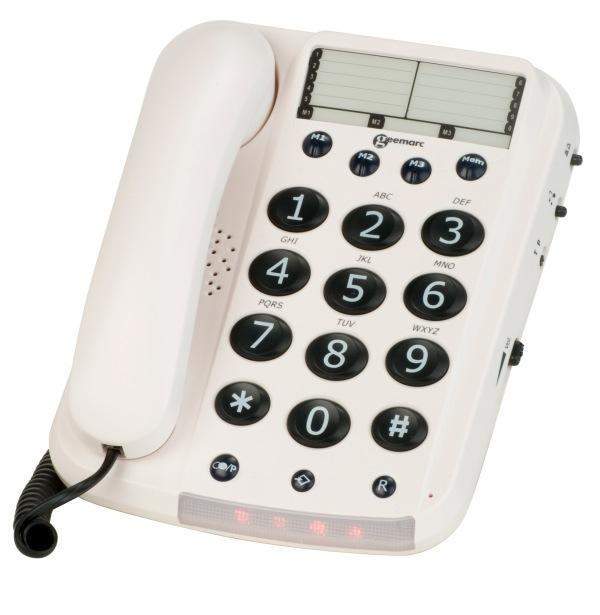 Geemarc Dallas 10 Big Button Desk Telephone-HearingDirect-brand_Geemarc,type_Big Button Phones