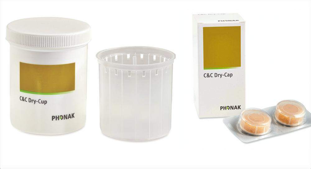 Phonak ‘C&C Line’ Drying Beaker & Drying Capsules Kit-HearingDirect-brand_Phonak,type_Cleaning and hygiene,type_Dehumidifier