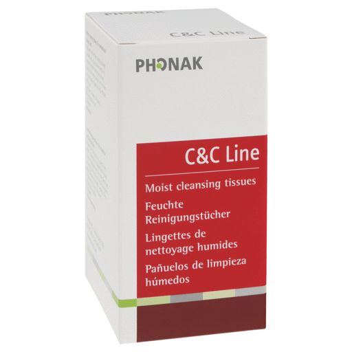 Phonak ‘C&C Line’ Cleansing Tissues CT3 (25 Tissues)-HearingDirect-brand_Phonak,type_Cleaning and hygiene