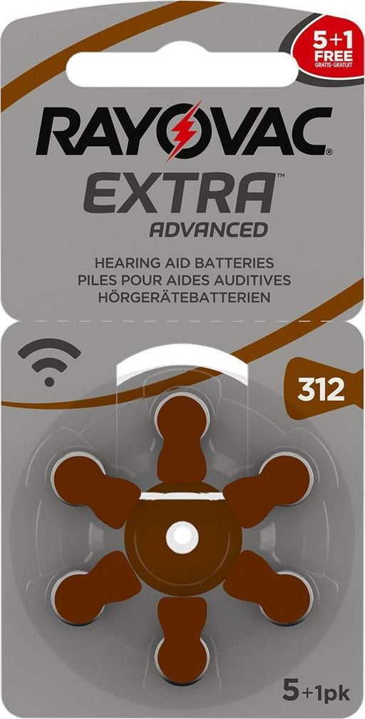 Rayovac Hearing Aid Batteries Size 312-HearingDirect-brand_Rayovac,price_2€ - 2.99€,size_Size 312,type_Pack of 6